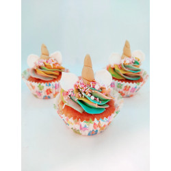 Caja 6 cupcakes unicornio...