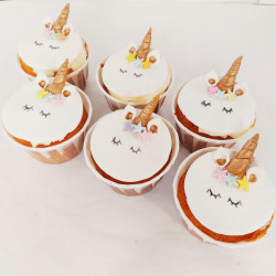 Caja 6 cupcakes unicornio