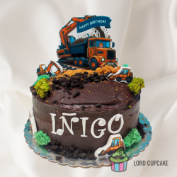 Tarta choco excavadora