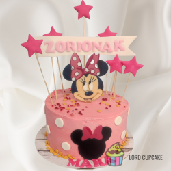 Tarta crema rosa Minnie