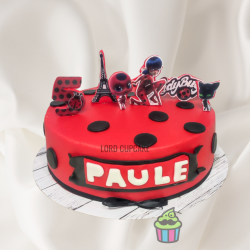 Tarta ilustrada ladybug