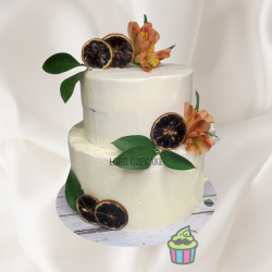 Tarta boda con crema y...